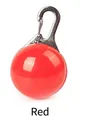 Red LED safety light pendant for pets with metal carabiner for collar attachment - Battery Operated OPP Bag / Red