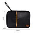 Borsa porta accessori digitali nera con dimensioni 28x20x3cm e logo arancione - Stile piatto Nero