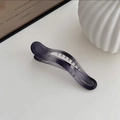 Matte finish gradient dark grey shark hair claw clip for women's hairstyle - Duckbill Clip - Gradient Ink Black