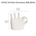 Matte milk white ceramic hand jewelry holder for rings and necklaces with dimensions - OK Gesture-HP468-1W / Cream