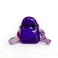 Lilafarbene transparente Geister-Gelee-Tasche mit geometrisch gewebtem Schultergurt - Lila