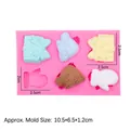 Pink silicone mold with Christmas gift box and Santa hat shapes for fondant or clay - Christmas Hat/Gift Box/Gloves / 2# 15-111 Pink