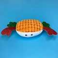 Jouet sonore en peluche pour animaux avec texture polaire orange et accents brillants - Crabe orange