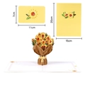 Coffret de cartes de vœux 3D tournesol avec enveloppes et dimensions 20x15cm - Style de Broderie Tournesol