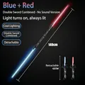 Dual-ended red and blue 2-in-1 light sword toy with 149cm retractable length - Retractable Blue & Red Dual Sword Combined Silent