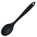 Cucchiaio da cucina in silicone nero un pezzo, finitura opaca con foro per appendere - Cucchiaio Pieno / Nero