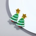 Pendientes de árbol de Navidad en acrílico brillante con estrella para fiestas - Estilo 4 - Árbol de Capas Puntos Color