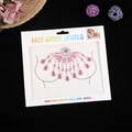 Pink and clear rhinestone chest jewelry stickers for festival face and body art decor - Pink Design 5