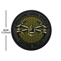 Écusson tactique Drone Pilot brodé vert armée avec affichage de taille de 8 cm - Rond Drone Pilot (Vert)