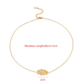Gold-plated stainless steel handcuffs pendant necklace with adjustable chain length - Necklace / Gold