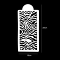 Stencil tool with zebra pattern 39x15cm for cake decorating and DIY crafts - No. 17 - Zebra Striped