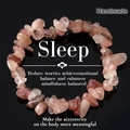 Detailed close-up of handmade irregular strawberry quartz stone bracelet for emotional balance - Strawberry Quartz