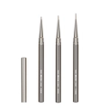 Set of professional 6mm, 9mm, and 12mm nail liner brushes with dark metal handles - 3-Piece Set / Gunmetal Gray 3-Piece Set (6/9/12mm)