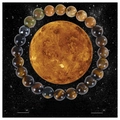 Natural stone beaded planet bracelet featuring Venus-themed tiger eye and crystal beads - With Card / Venus