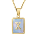 Blue Shell Letter X Style (With Chain)
