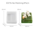 DIY silicone mold for rectangular resin craft with cute bunny and carrot landscape - Rectangular 8*6cm