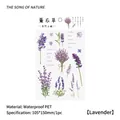 Lavender theme waterproof PET sticker sheet for DIY scrapbooking, 105x150mm size - Lavender (1 Sheet)