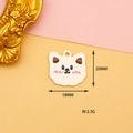 Detail view of a 18x20mm white puppy alloy charm for DIY jewelry and accessories - Dog Head