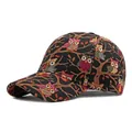 Stylish baseball cap featuring colorful cartoon owl prints on a dark durable fabric - Adjustable / Black