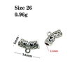 Macro shot of silver vintage hollow curved tube charm with floral vine textures - Hollow Curved Tube (26#)