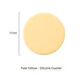 Light yellow round silicone heat resistant coaster for table with 11cm diameter size - Coaster / Diameter 11cm / Egg Yellow