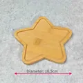 Star shaped bamboo coaster for DIY mosaic with 10.5cm diameter and natural wood grain - Small Star Shape Tray (10.5cm)