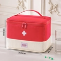 Portable oxford cloth first aid medical storage bag in red and white design - Extra Large / Red
