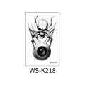 3D spider web tattoo sticker with skull and eyeball illustration in dark punk style - Skull Eyeball Dark Style (WS-K218)