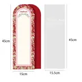 Floral arch cards and translucent frosted poem sheets for single rose packaging, 10 sets - Floral Single Bag: Style F / 10 Sets/Pack
