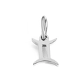 Ciondolo zodiacale Gemelli minimalista in acciaio inossidabile argento per gioielli fai da te - Gemelli (Argento)
