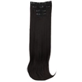 Deep brown long straight synthetic hair extension 4-piece set with five secure clips - Deep Brown (4322WJ-6#)