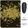 1000 borchie dorate 1,5mm in metallo lucido per nail art e decorazione unghie - 1.5mm / Oro