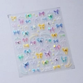 3D embossed iridescent butterfly and star nail art stickers in model TL-222 variant - Colorful Aurora Bowknot (TL-222)