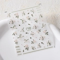 Floral self-adhesive nail art stickers with pink and purple small flowers model MN-379 - Pink Floral Pattern (MN-379)