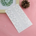 Silver star rhinestone face stickers for makeup decoration on pink textured background - Star Nose Bridge Stickers