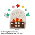 Silicone mold for fairy house door, windows and flowers for cake decoration - 1# Flower Leaf Arch / Gray