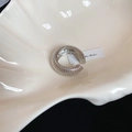 Manchette d'oreille argentée perlée dans un écrin coquillage au style vintage minimaliste - 6# Clip d'Oreille Rond en Argent