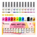 Set of 12 colors 8ml nail art gel polish bottles for 3D drawing and linear designs - 12 Colors Spider Gel Set