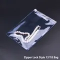 Thick PVC clear jewelry storage bag with zipper seal 13x18cm pack for necklaces - 13*18cm (100 Pcs)