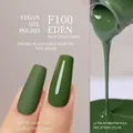 Vernis semi-permanent japonais F100 vert Éden, effets mat et brillant à base de plantes - F100 Vert Éden