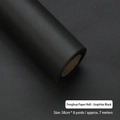 Waterproof graphite black matte wrapping paper roll for floral bouquets, 58cm x 7m - Roll (58cm*7m) / Graphite Black