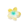 4cm blue and yellow gradient frangipani hair claw clip with durable resin finish - 4cm / Gradient Yellow