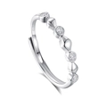 Elegant S925 sterling silver ring for women featuring sparkling circular cubic zirconia - FDJZ-355-Women's