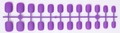 Detail view of 24pcs short squoval purple matte press-on nails on a plastic sprue - Matte Foggy Purple (DFYM-30)