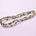 Irregular green crystal agate gravel beads necklace for DIY jewelry making - Green Landscape