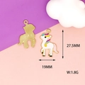 Detail view of colorful unicorn pendant with dimensions 27.5mm by 19mm and 1.8g weight - Style 8