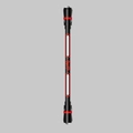 Professionele beginner draaipen in rood en zwart met gebalanceerde gewichten - Rood