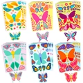 DIY butterfly puzzle stickers set with six colorful designs for kids creative handcrafts - Decorative Butterfly Face Change Style (T01041190)
