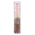 8-piece set of ribbed grosgrain ribbon hair bows for girls in assorted pink and brown tones - Nude & Pink Collection (8 Pcs)
