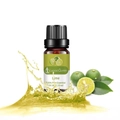 10ml Lime pure essential oil in brown glass bottle with fresh fruit and oil splashes - Lime Alcohol